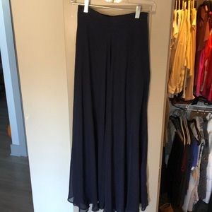 High-waisted MAXI skirt in navy